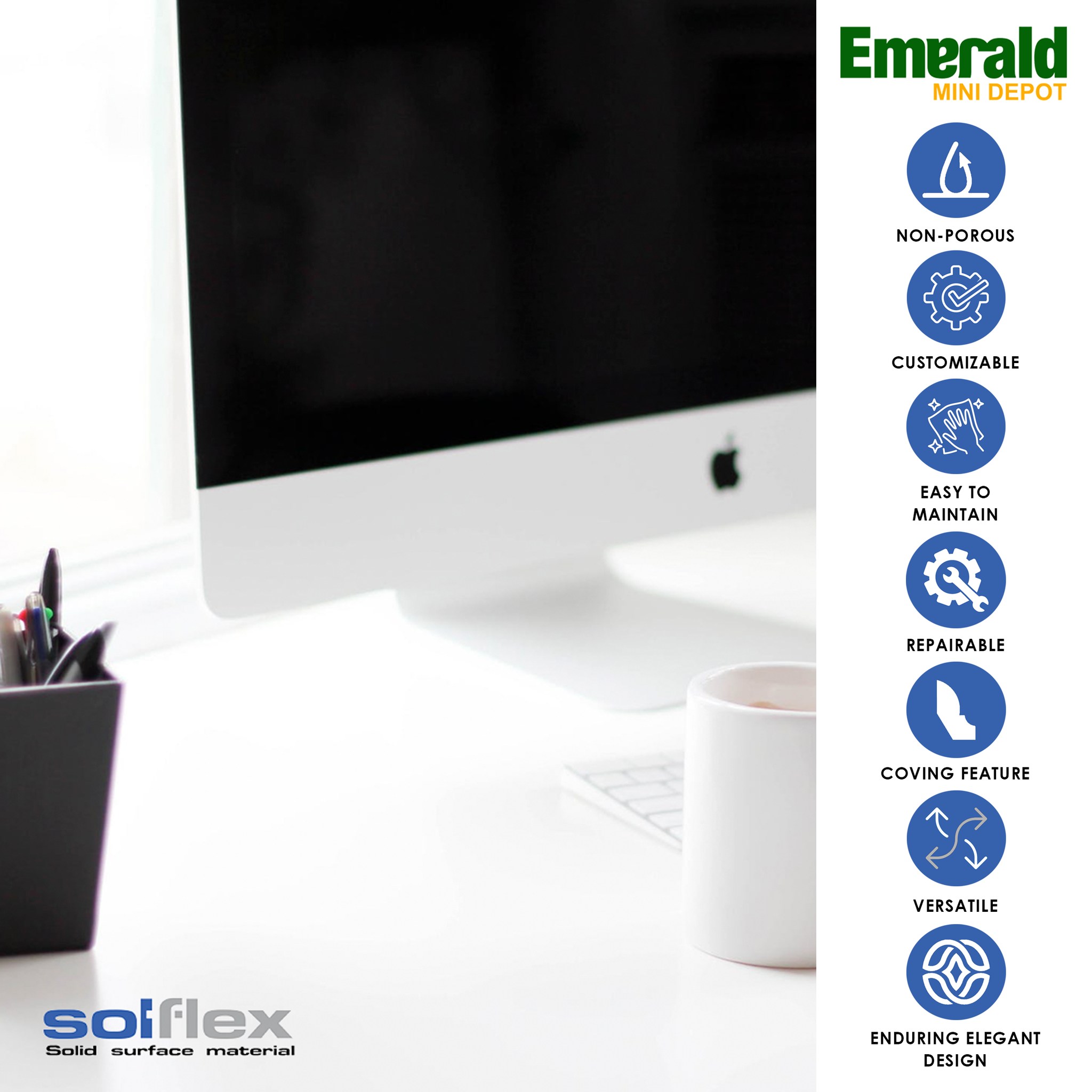 SOLID SURFACE MATERIAL (WHITE)